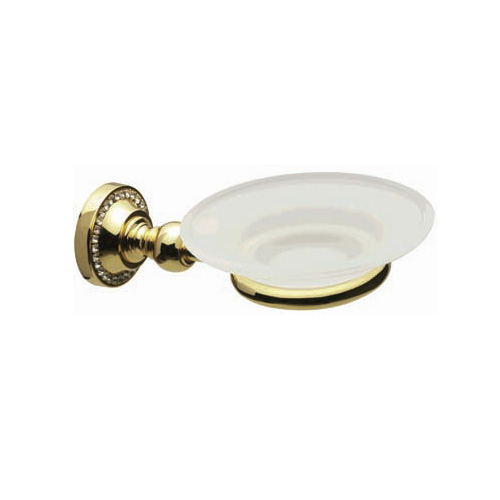 RP-3509-71-030 24K Gold-Мыльница с настенным держателем с кристаллами Swarovski Rotpunkt (Германия)