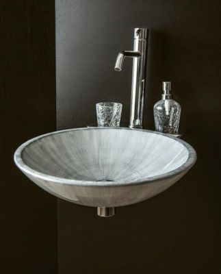 Раковина-чаша серебряная, стекляная Boheme (Италия)