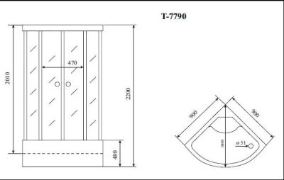 Душевая кабина Timo T-7790