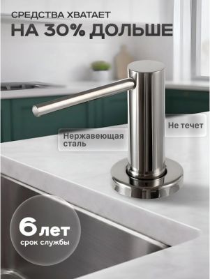 Дозатор для моющего средства или мыла на кухню встраиваемый