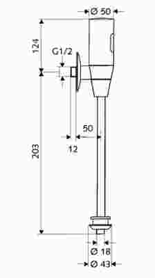 КРАН ДЛЯ ПИССУАРА ИНФРАКРАСНЫЙ SCHELL SCHELLTRONIC 011130699