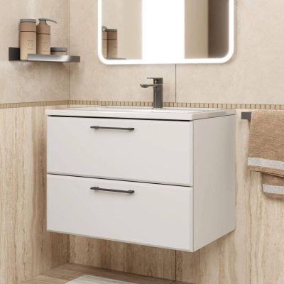 Тумба с раковиной Uperwood Foster New подвесная, белая, 70 см